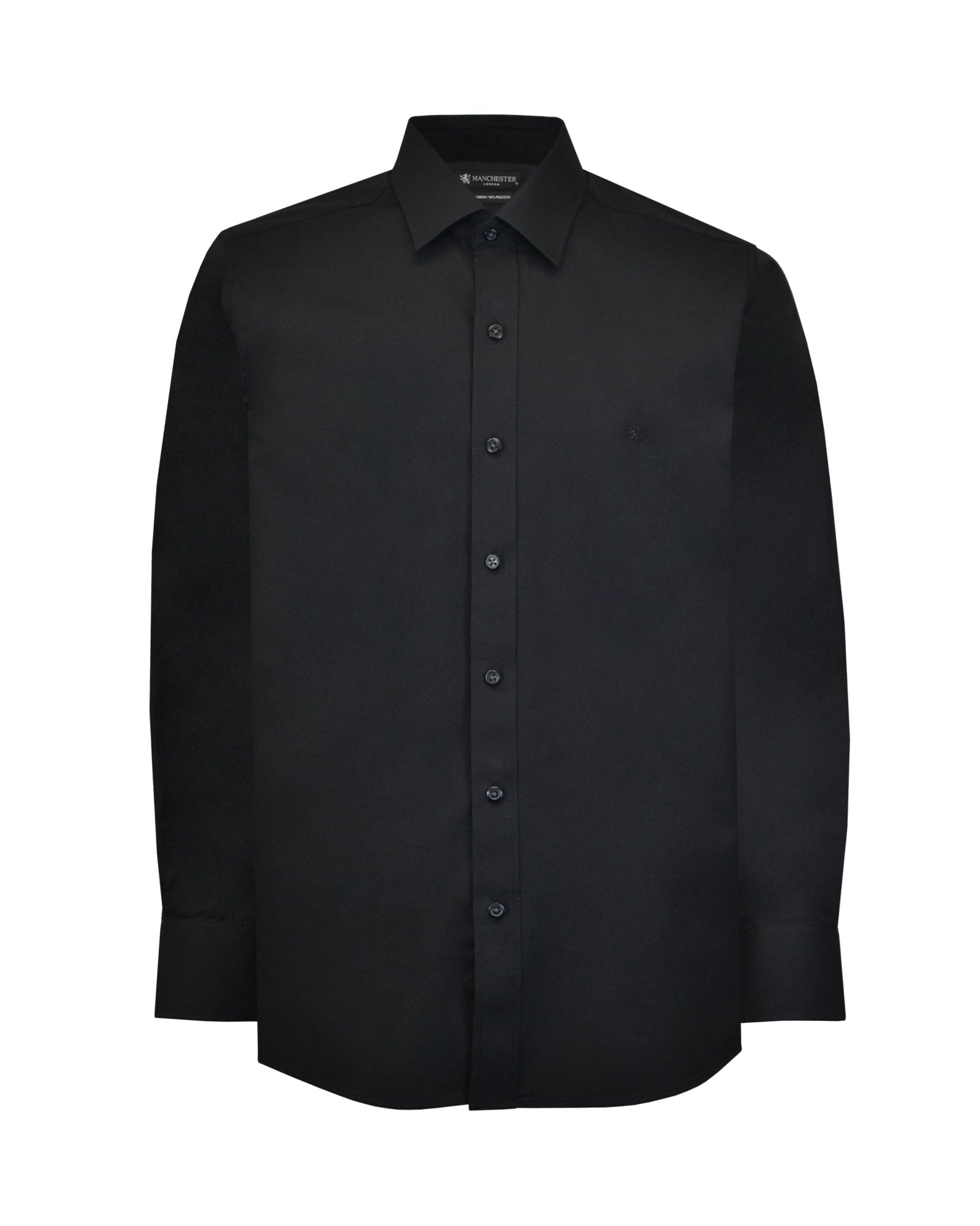 Manchester Camisa de Vestir con Cuello Ajustable y Puño Convertible de Algodón y Poliéster - Manchester