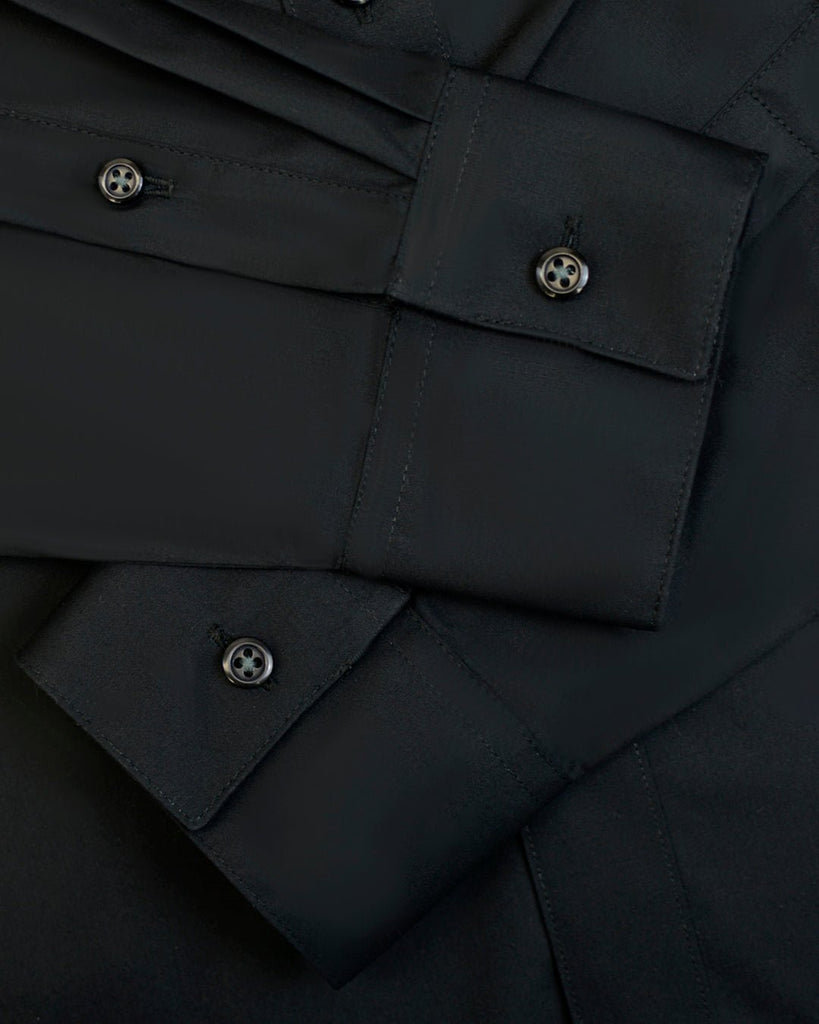 Manchester Camisa de Vestir con Cuello Ajustable y Puño Convertible de Algodón y Poliéster - Manchester