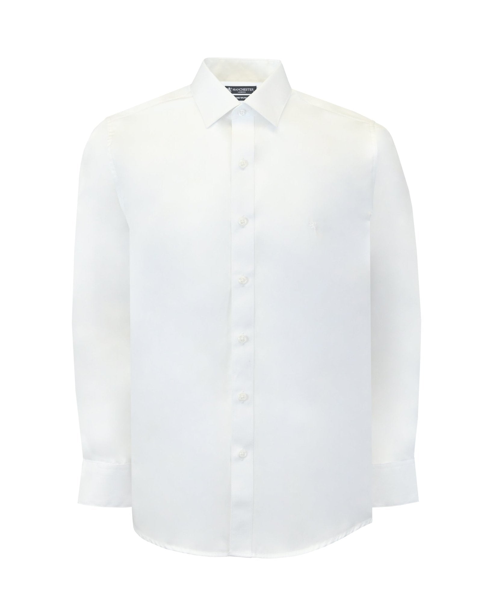 Manchester Camisa de Vestir con Cuello Ajustable y Puño Convertible de Algodón y Poliéster - Manchester