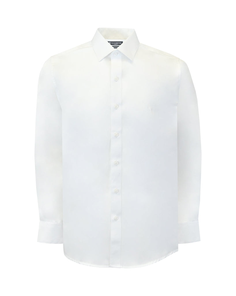 Manchester Camisa de Vestir con Cuello Ajustable y Puño Convertible de Algodón y Poliéster - Manchester