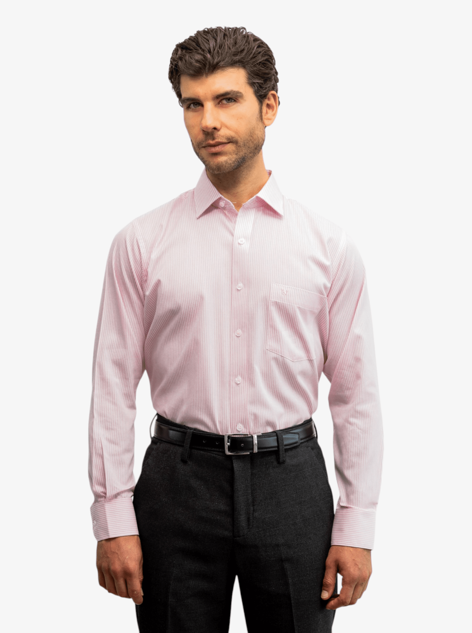 Manchester Camisa de Vestir con Cuello Extensible Oculto - Manchester