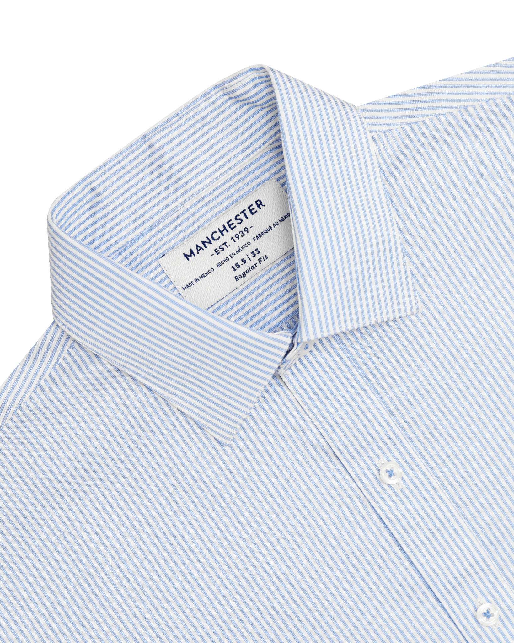 Manchester Camisa de Vestir con Cuello Extensible Oculto - Manchester