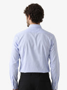 Manchester Camisa de Vestir Corte Slim Algodón-Poliéster color azul para hombre