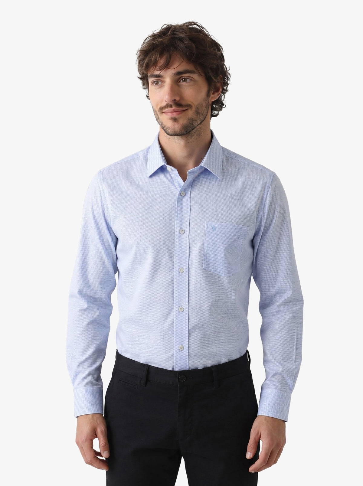 Manchester Camisa de Vestir Corte Slim Algodón-Poliéster - Manchester