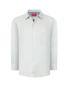 Manchester Camisa de Vestir Corte Slim Algodón-Poliéster color gris para hombre