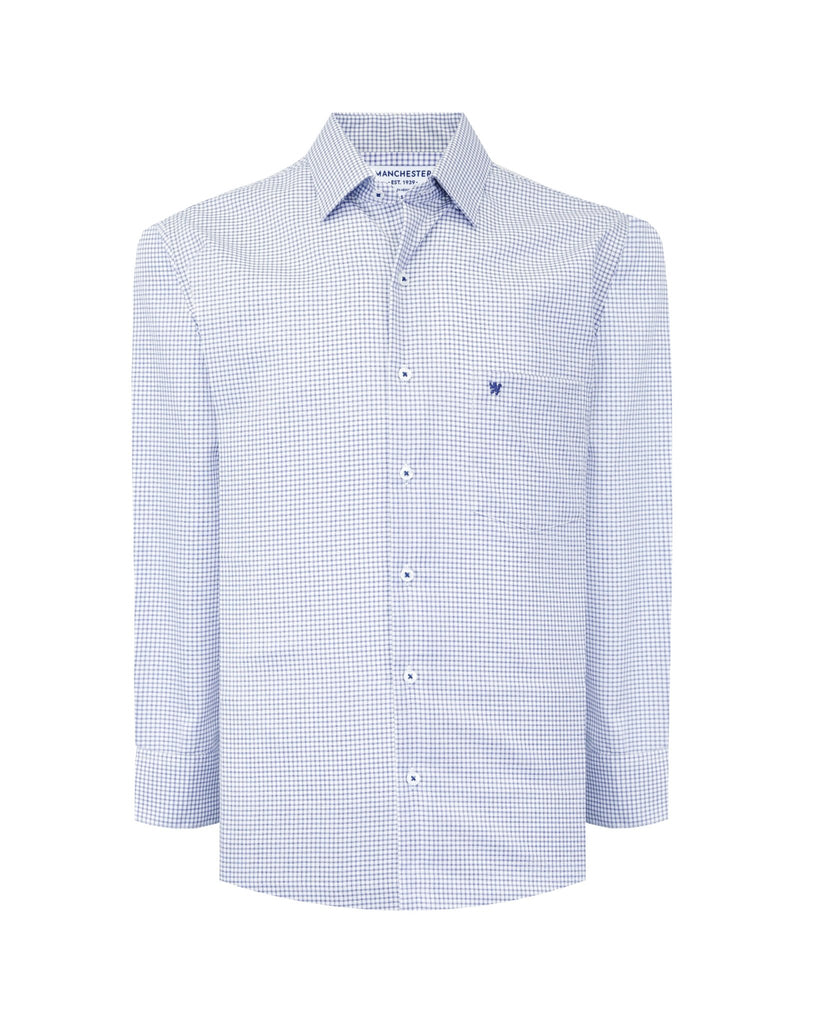 Manchester Camisa de Vestir Cuadrado Algodón - Poliéster - Manchester