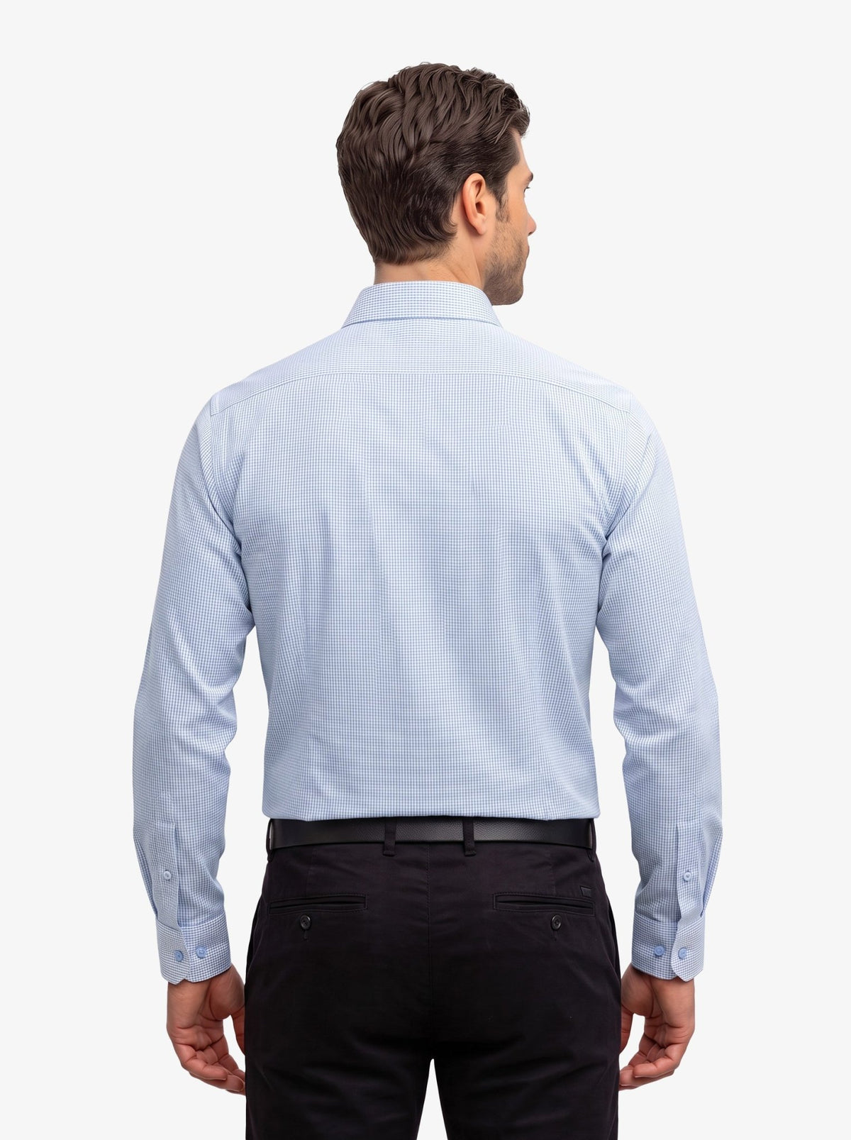 Manchester Camisa de Vestir Cuadros Textura Geométrica - Manchester
