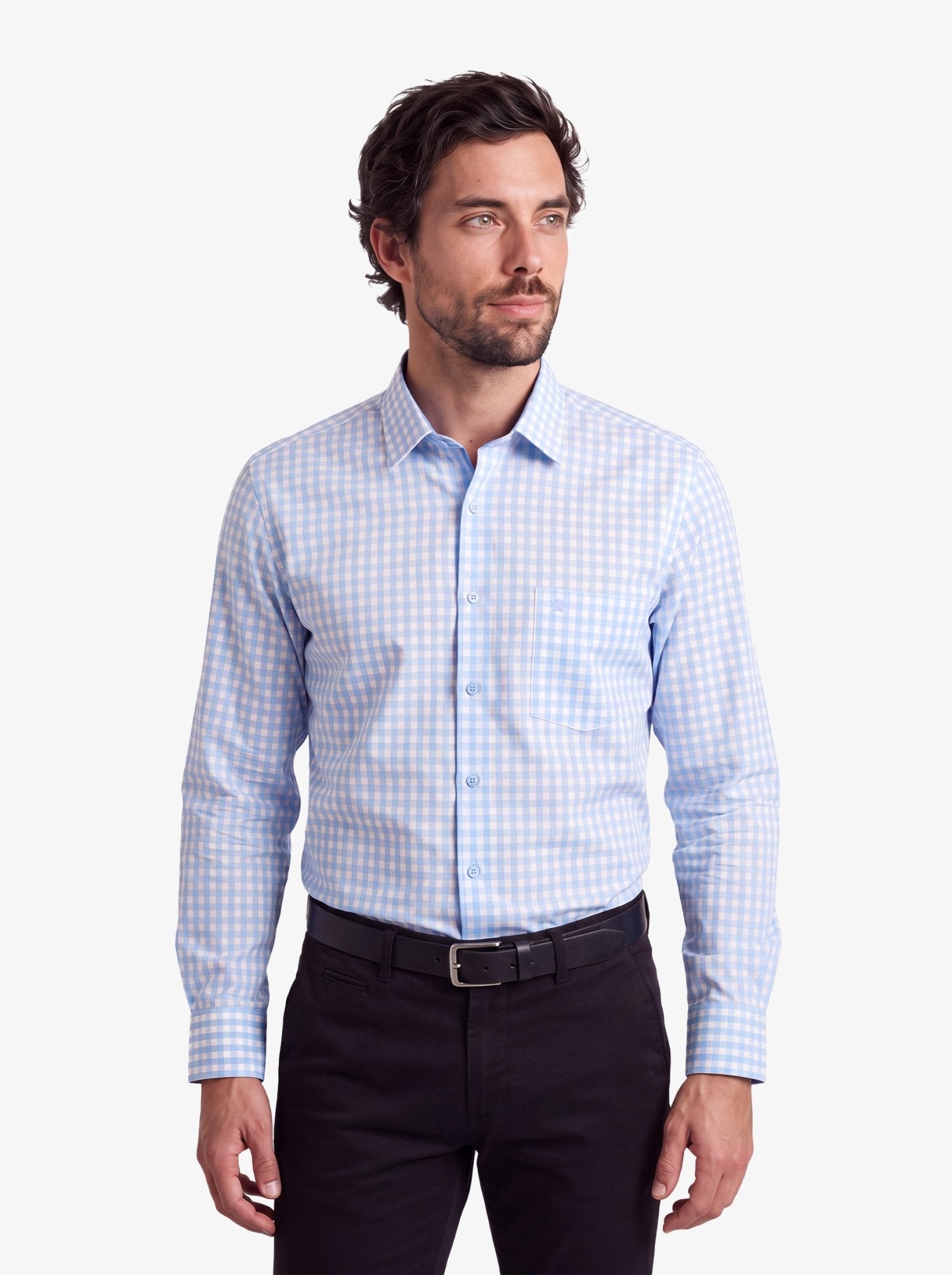 Manchester Camisa de Vestir Cuadros Tradicionales Slim Fit - Manchester