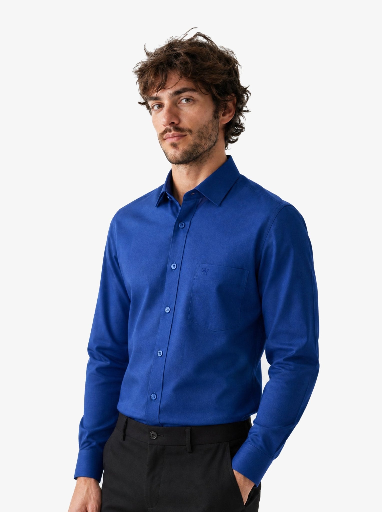 Manchester Camisa de Vestir Cuello Ajustable Algodón y Poliéster - Manchester