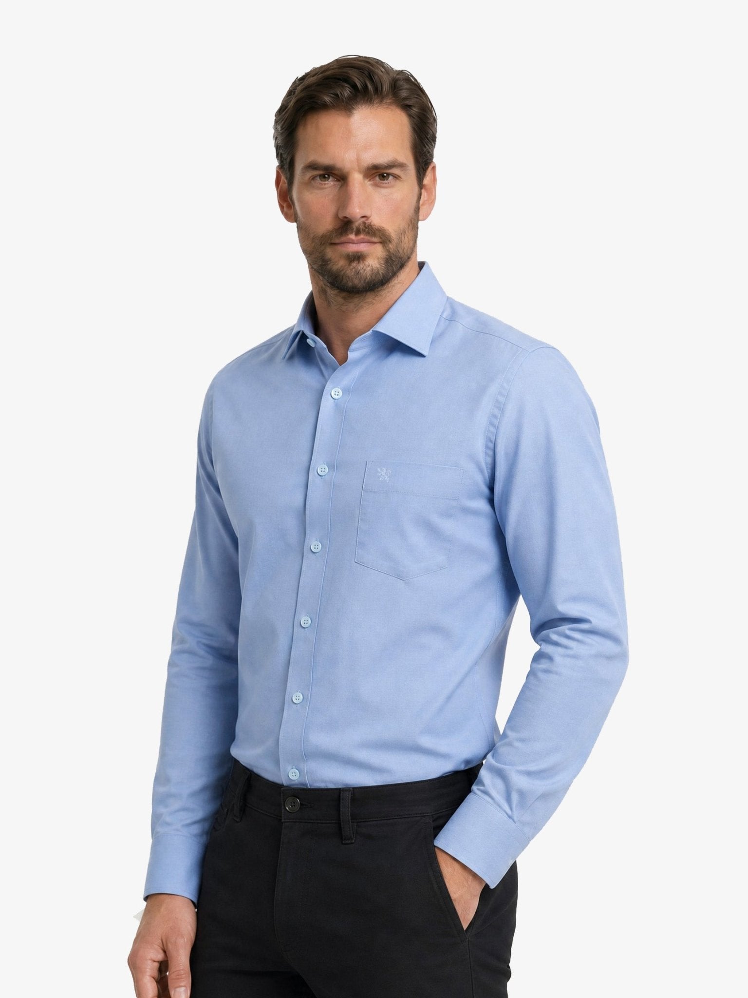Manchester Camisa de Vestir Cuello Ajustable Algodón y Poliéster - Manchester