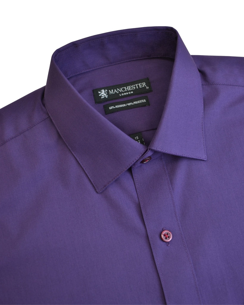 Manchester Camisa de Vestir Cuello Ajustable Algodón y Poliéster - Manchester