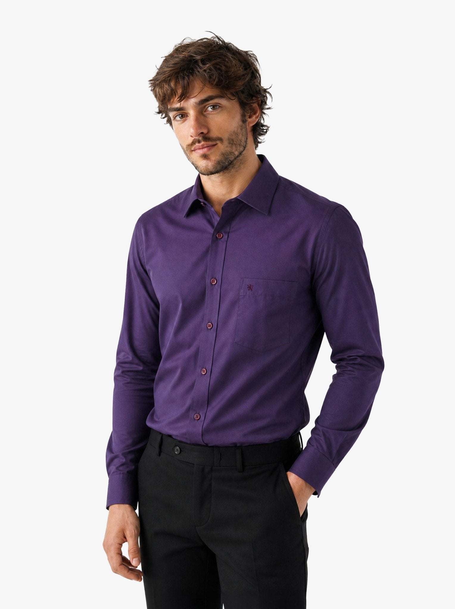 Manchester Camisa de Vestir Cuello Ajustable Algodón y Poliéster - Manchester