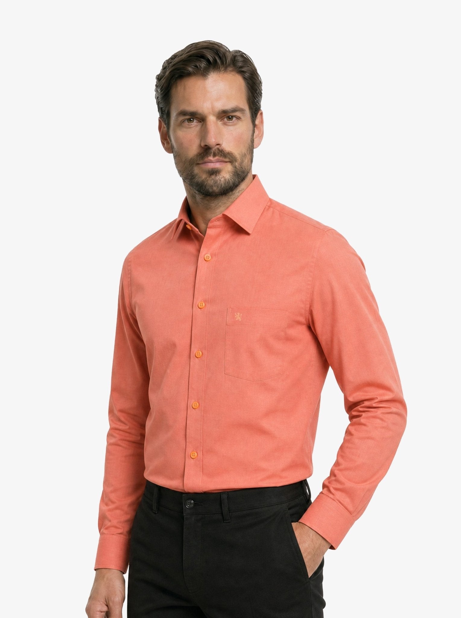 Manchester Camisa de Vestir Cuello Ajustable Algodón y Poliéster - Manchester