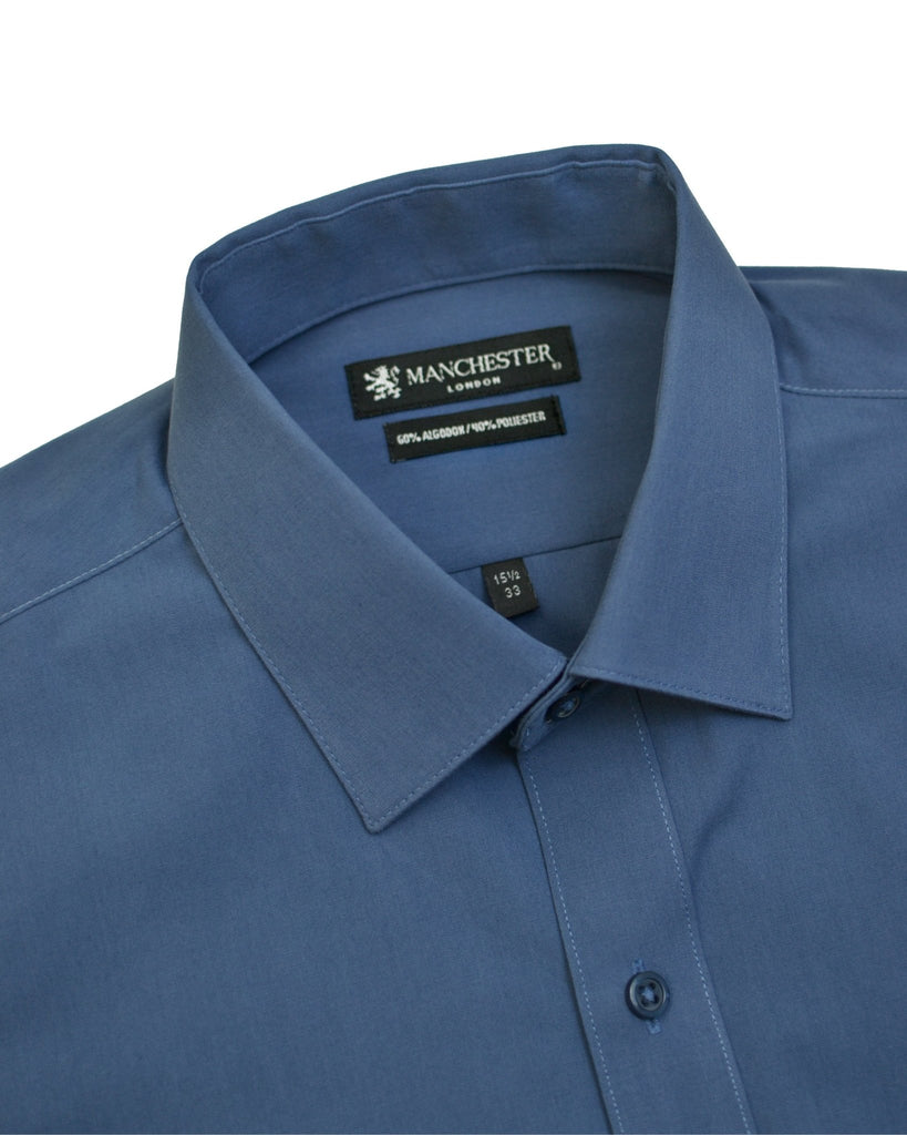 Manchester Camisa de Vestir Cuello Ajustable Algodón y Poliéster - Manchester