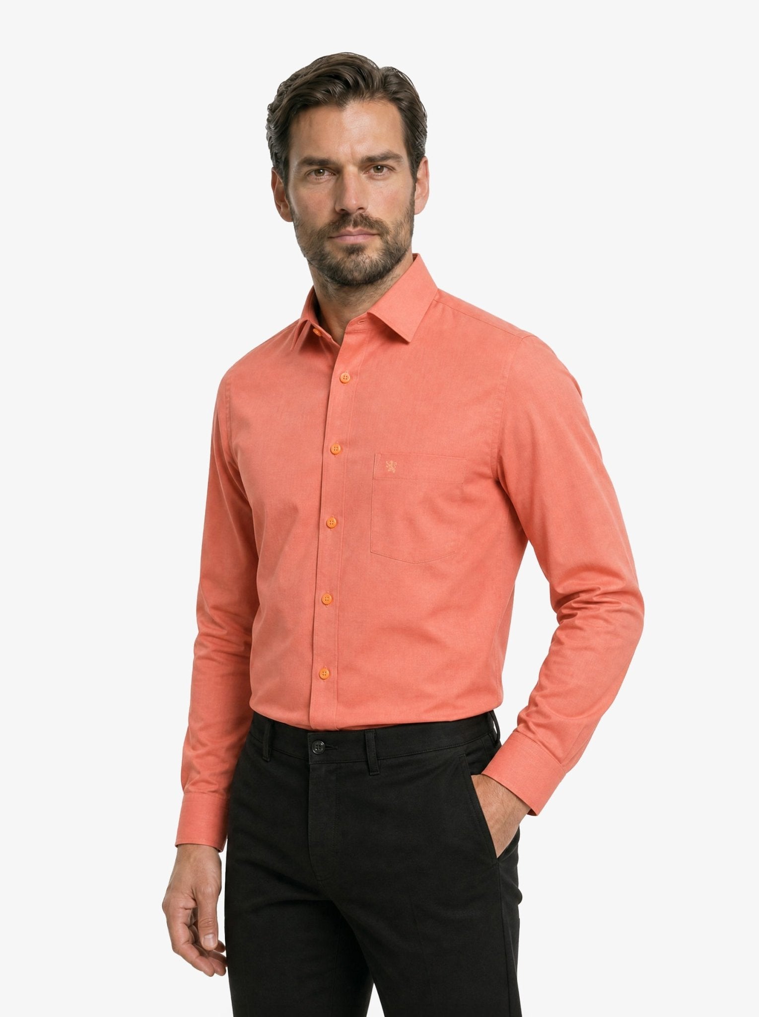 Manchester Camisa de Vestir Cuello Ajustable Algodón y Poliéster - Manchester