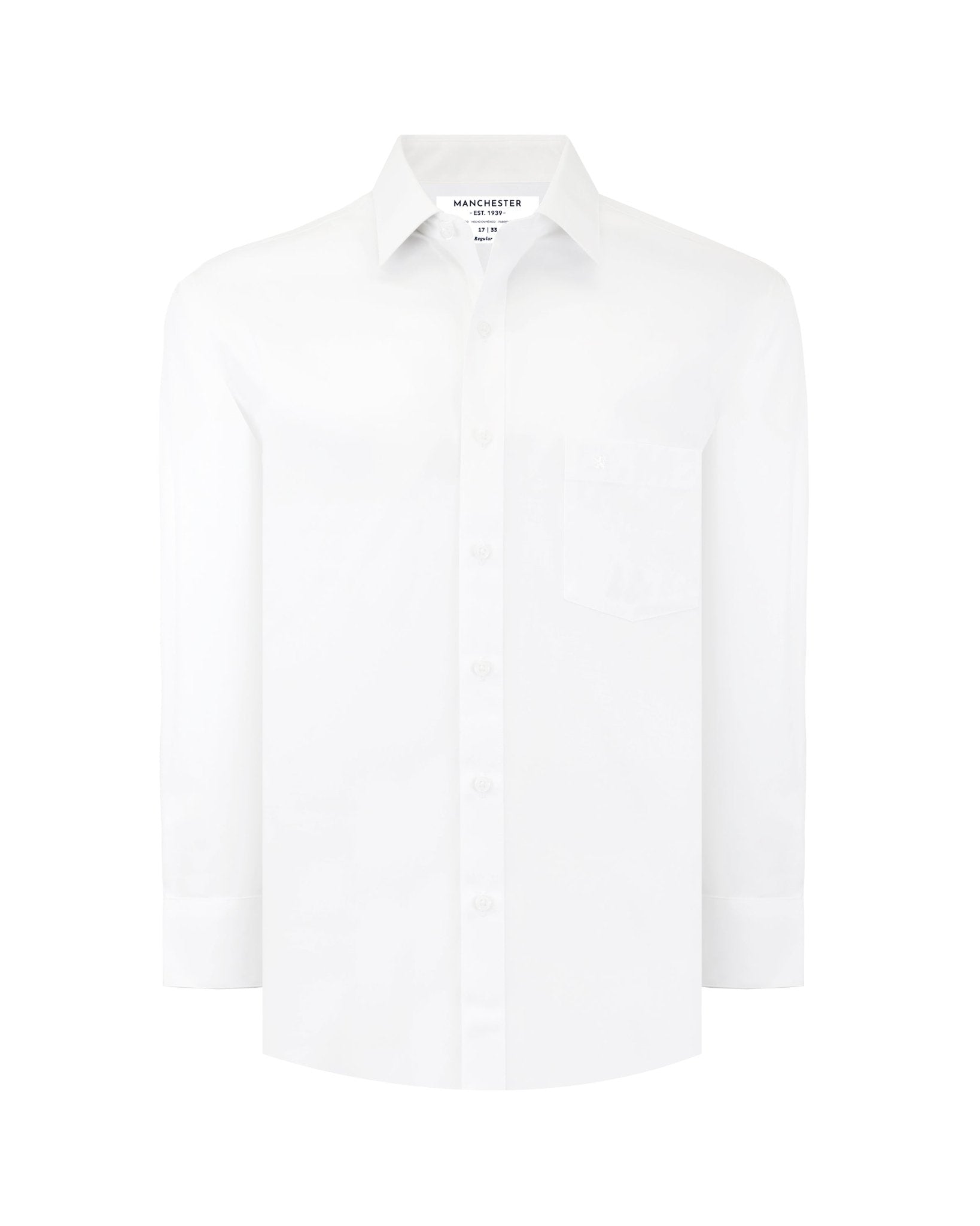 Manchester Camisa de Vestir - Cuello Ajustable con Bolsillo - Manchester