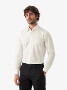 Manchester Camisa de Vestir - Cuello Ajustable con Bolsillo - Manchester