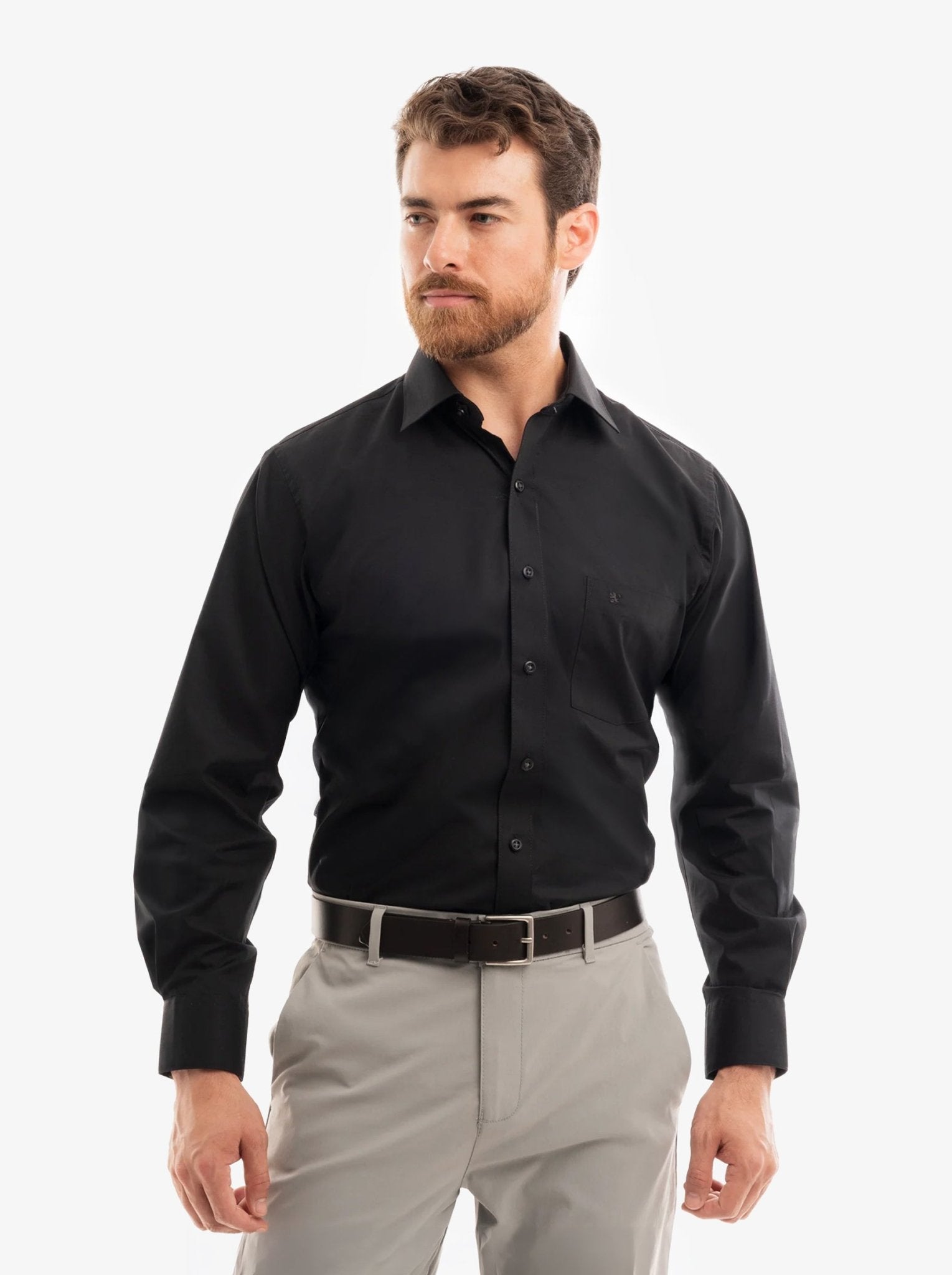 Manchester Camisa de Vestir - Cuello Ajustable con Bolsillo - Manchester