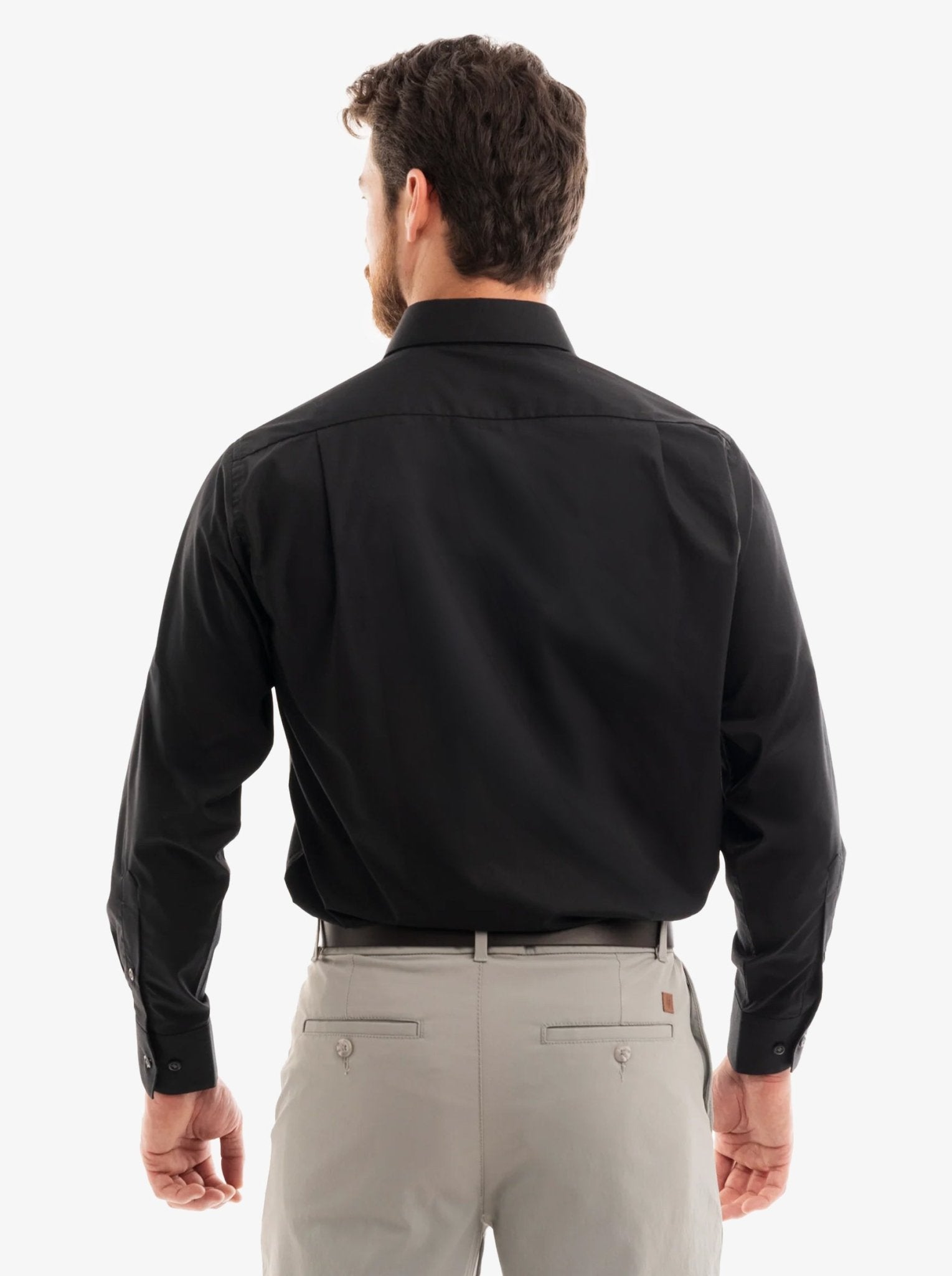 Manchester Camisa de Vestir - Cuello Ajustable con Bolsillo color azul para hombre