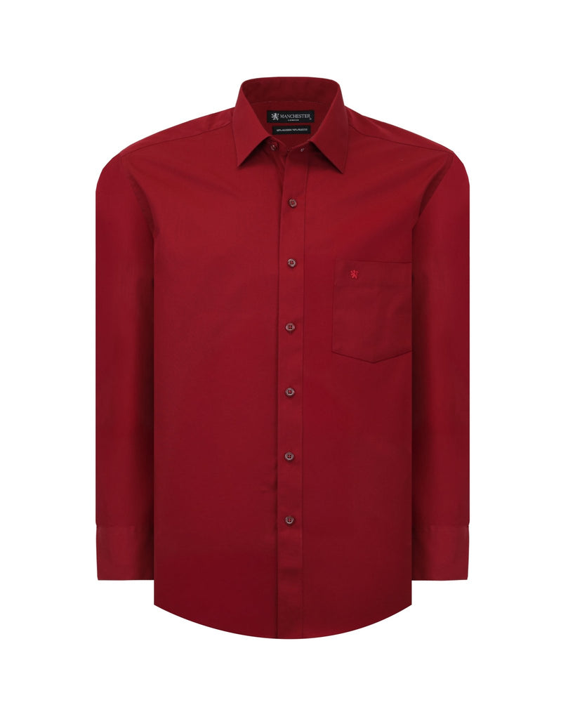 Manchester Camisa de Vestir - Cuello Ajustable con Bolsillo - Manchester