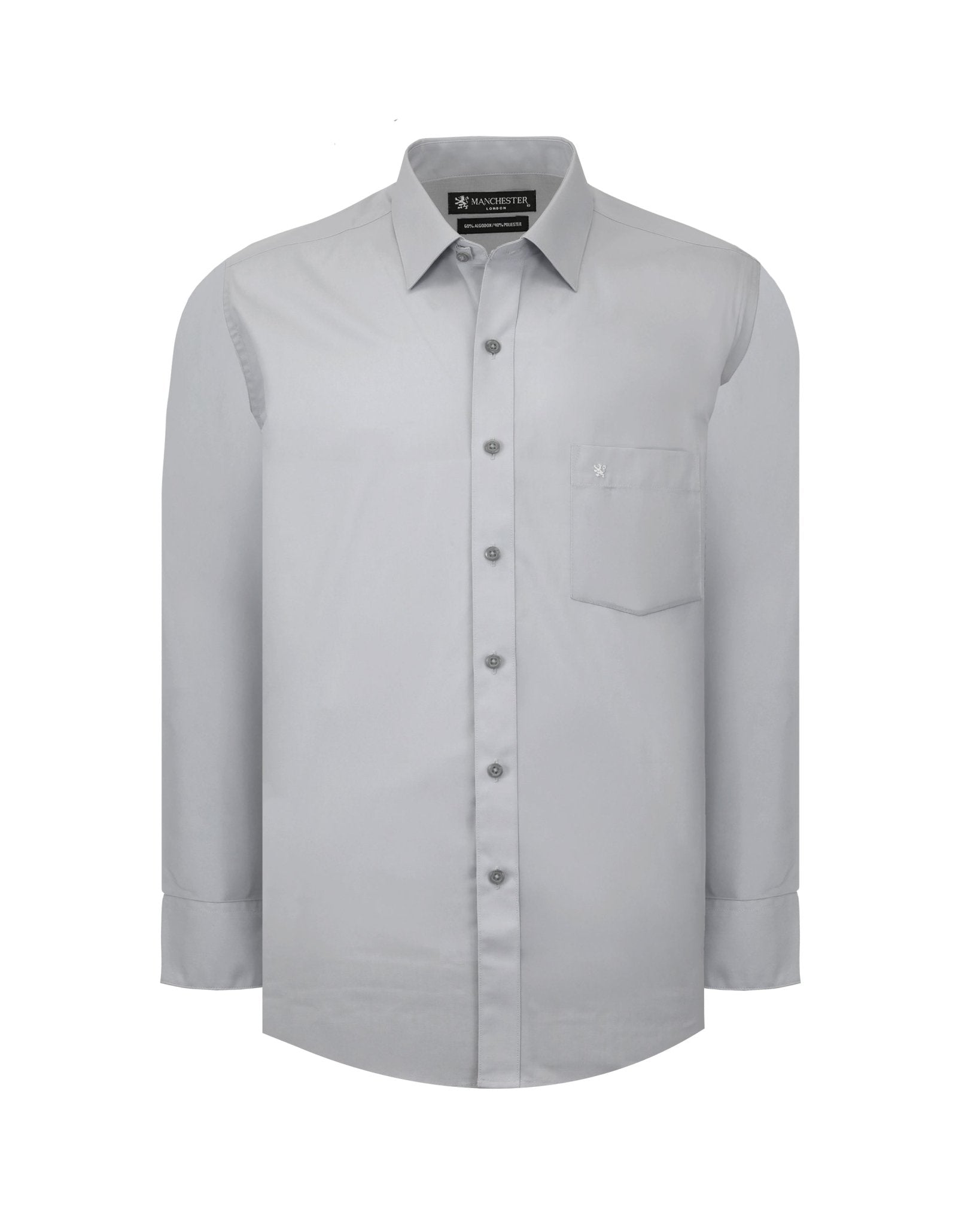 Manchester Camisa de Vestir - Cuello Ajustable con Bolsillo - Manchester