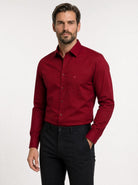 Manchester Camisa de Vestir - Cuello Ajustable con Bolsillo - Manchester