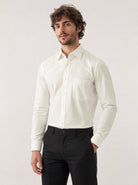 Manchester Camisa de Vestir - Cuello Ajustable con Bolsillo - Manchester