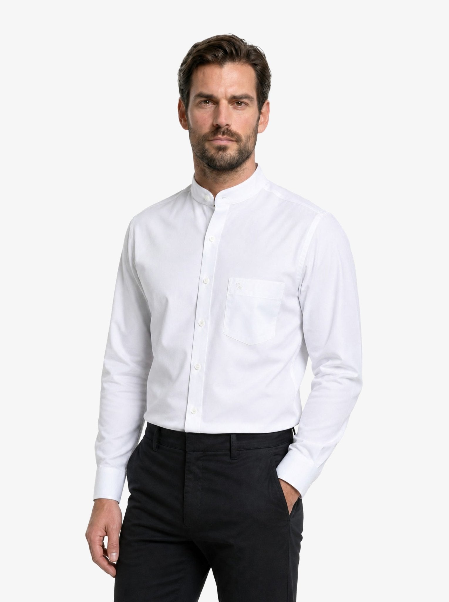Manchester Camisa de Vestir Cuello Mao - Manchester