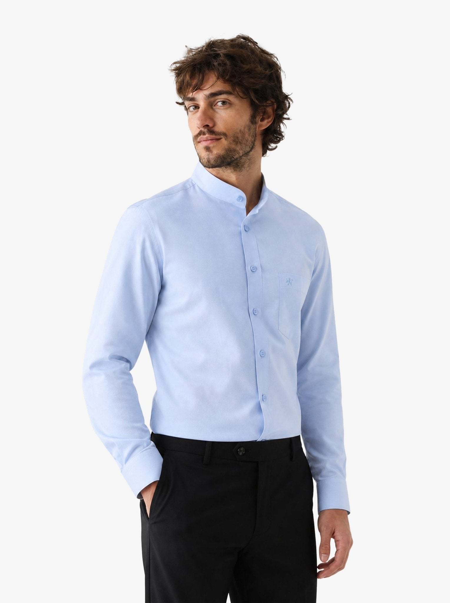 Manchester Camisa de Vestir Cuello Mao - Manchester