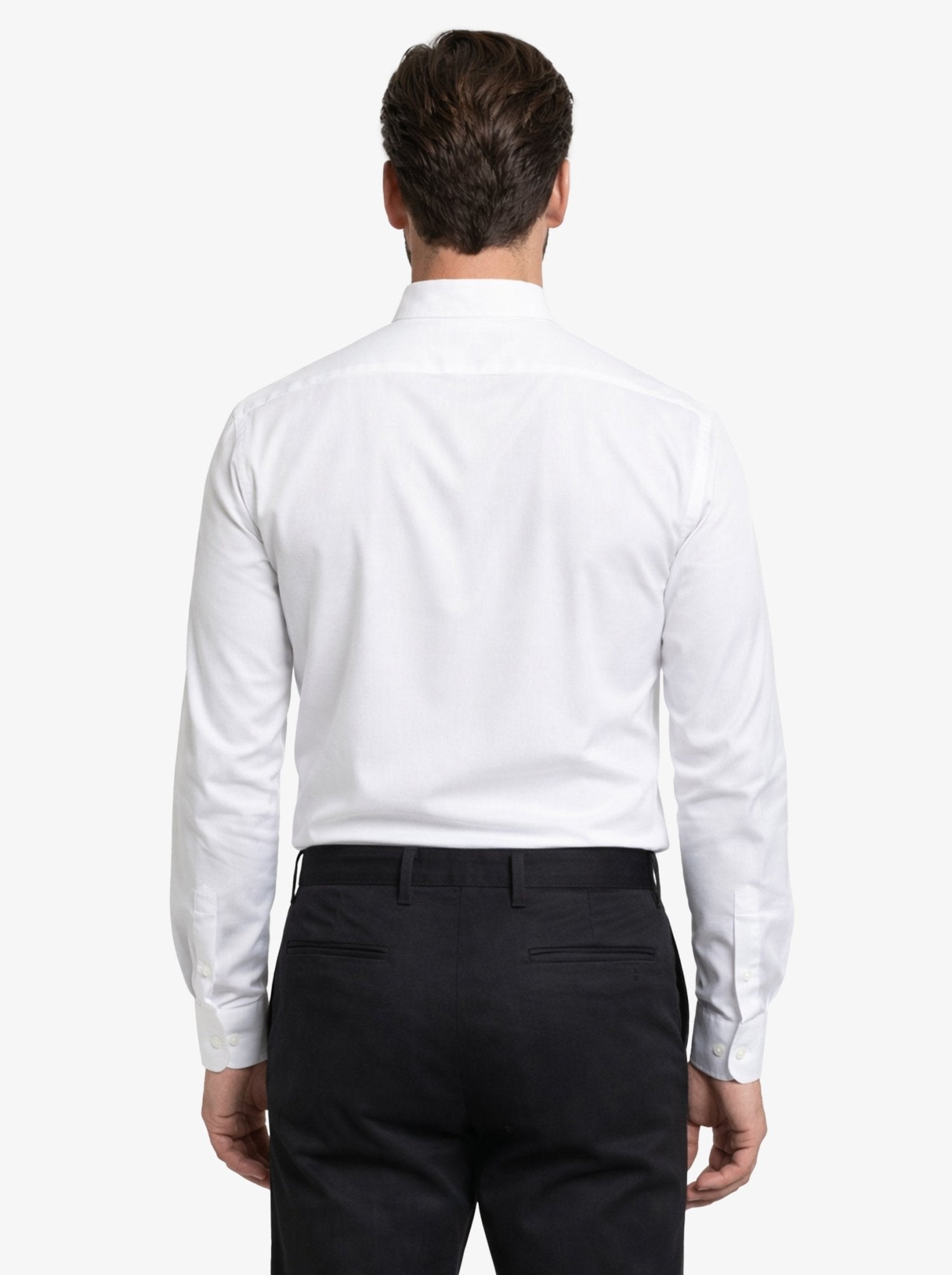 Manchester Camisa de Vestir Cuello Mao color blanco para hombre