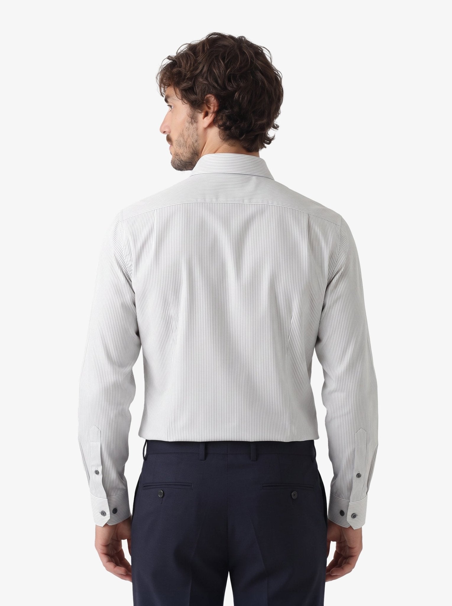 Manchester Camisa de Vestir de Rayas Finas Regular Fit - Manchester