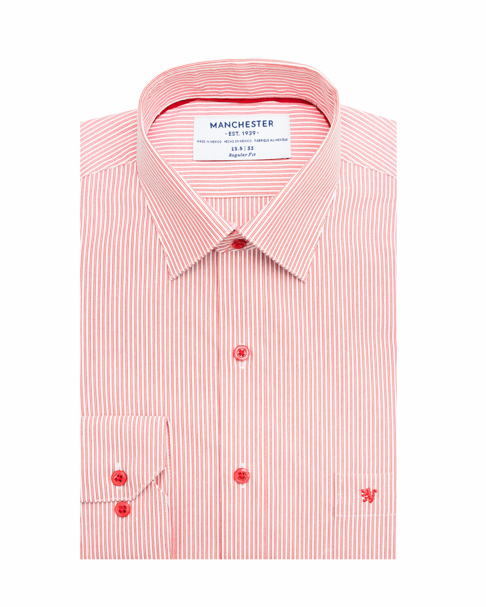 Manchester Camisa de Vestir de Rayas Finas Regular Fit - Manchester