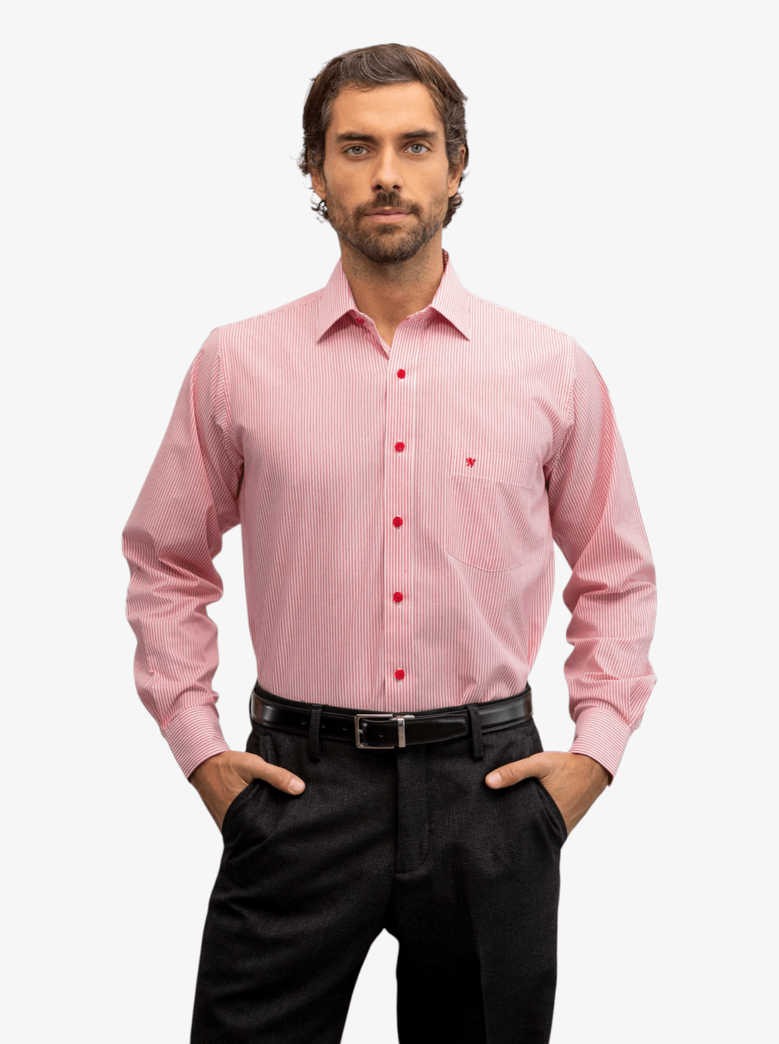 Manchester Camisa de Vestir de Rayas Finas Regular Fit - Manchester