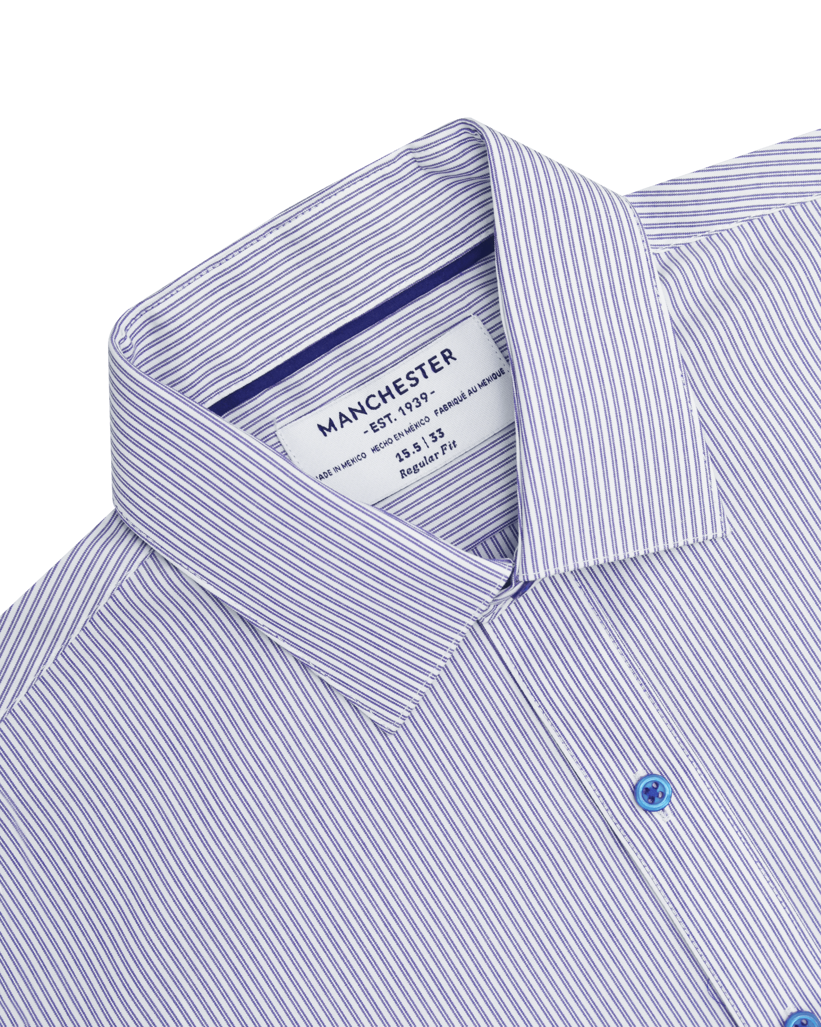 Manchester Camisa de Vestir de Rayas Finas Regular Fit - Manchester