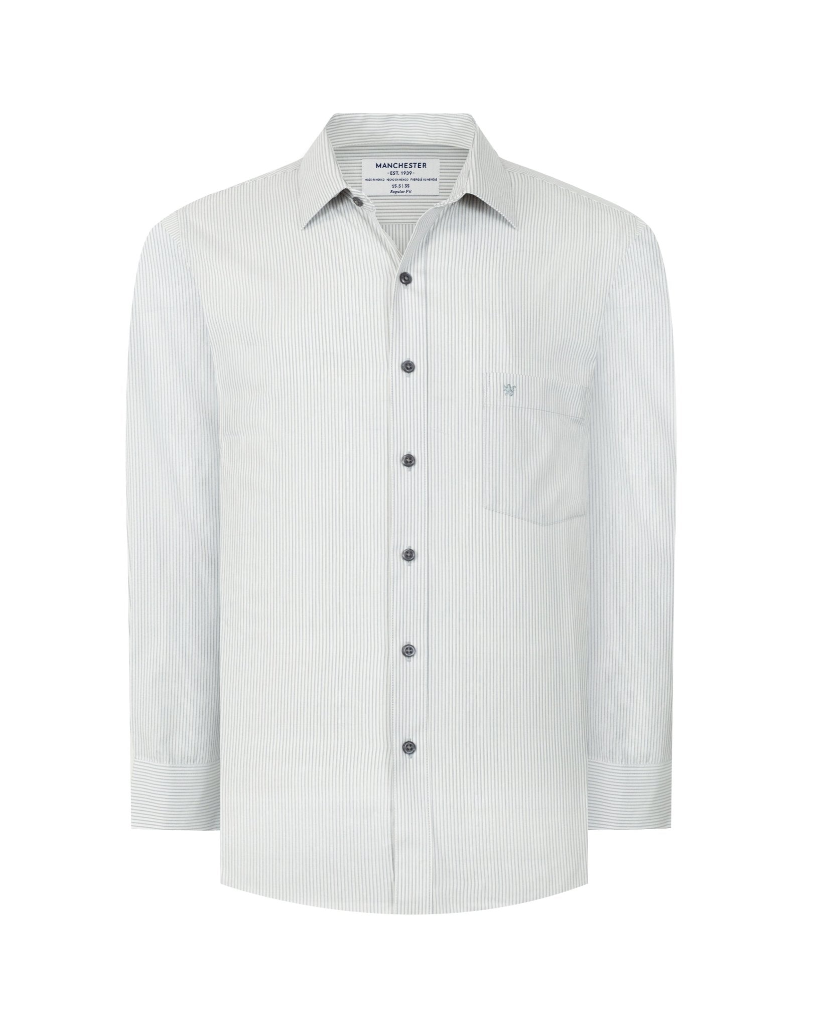 Manchester Camisa de Vestir de Rayas Finas Regular Fit - Manchester