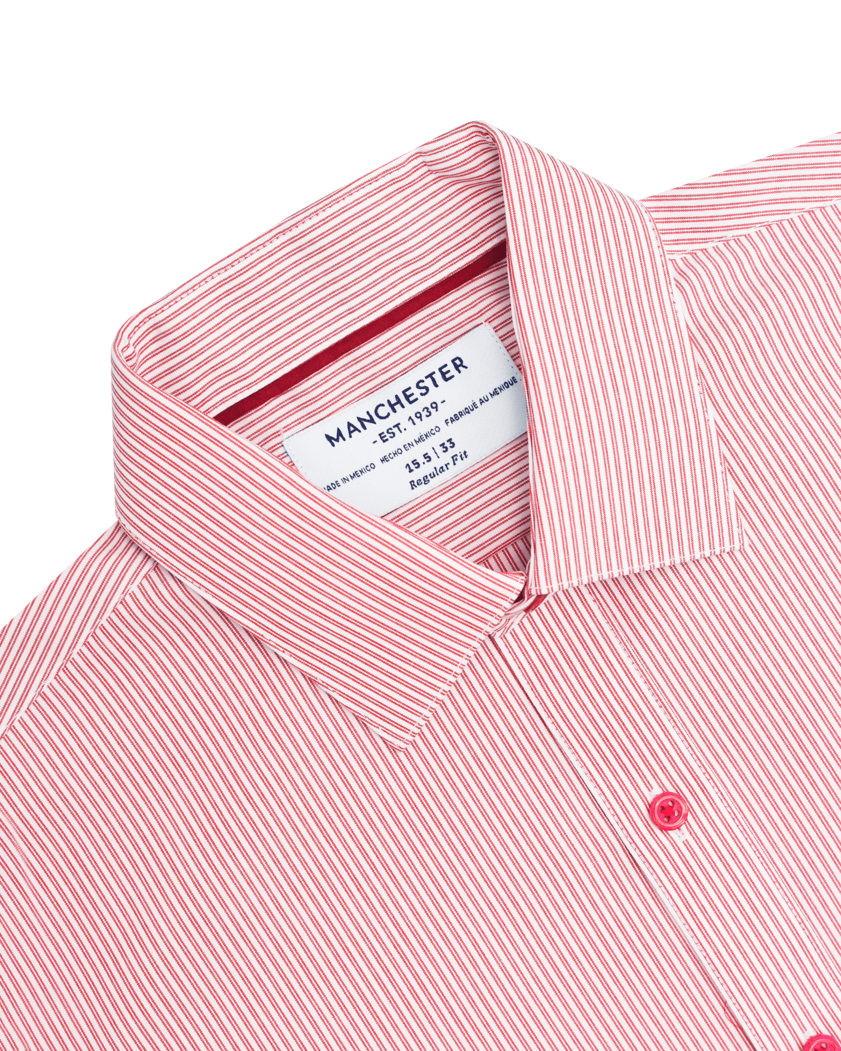 Manchester Camisa de Vestir de Rayas Finas Regular Fit - Manchester