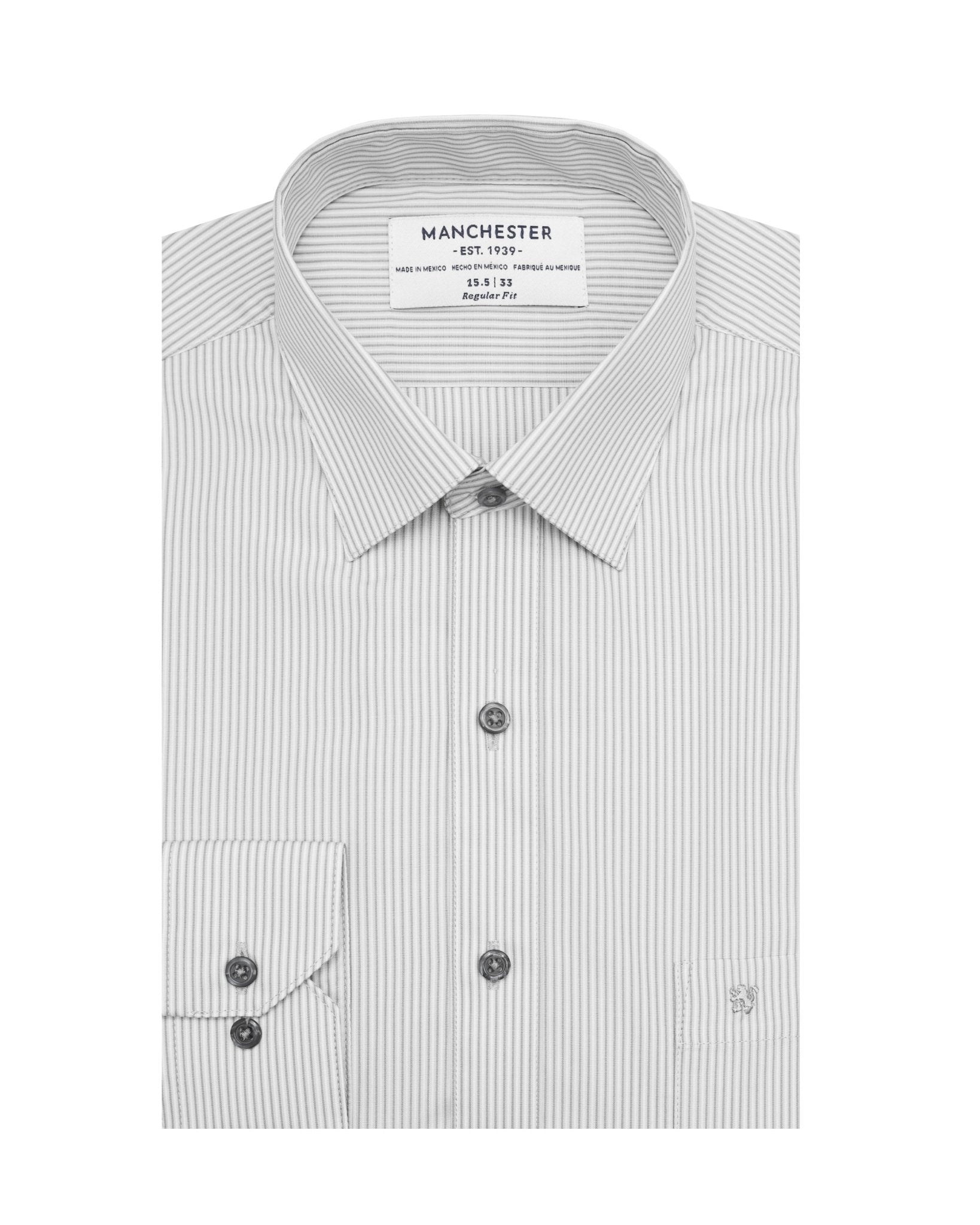 Manchester Camisa de Vestir de Rayas Finas Regular Fit - Manchester