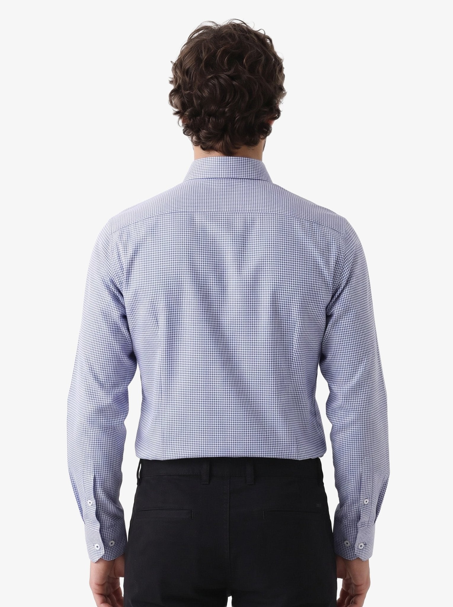 Manchester Camisa de Vestir Elite 100% Algodón Manga Larga color azul para hombre