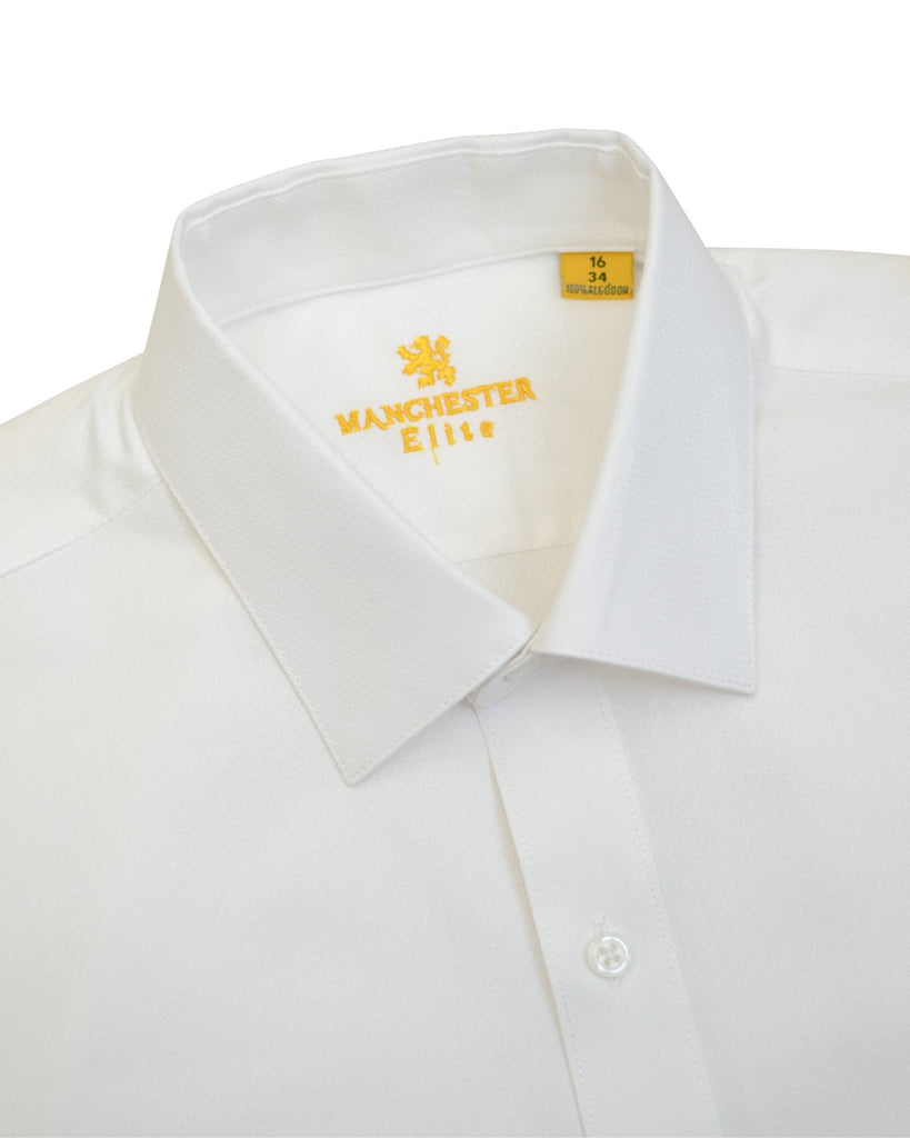 Manchester Camisa de Vestir Elite con Cuello Ajustable y Puño Convertible - Manchester