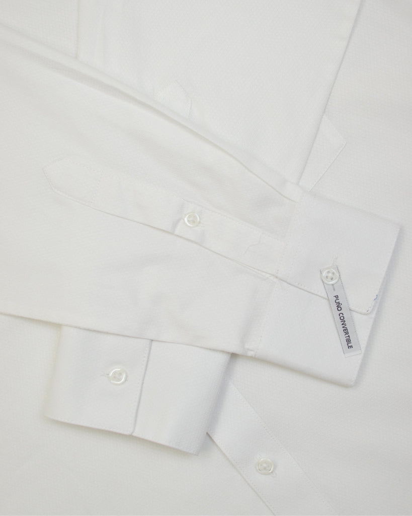 Manchester Camisa de Vestir Elite con Cuello Ajustable y Puño Convertible - Manchester