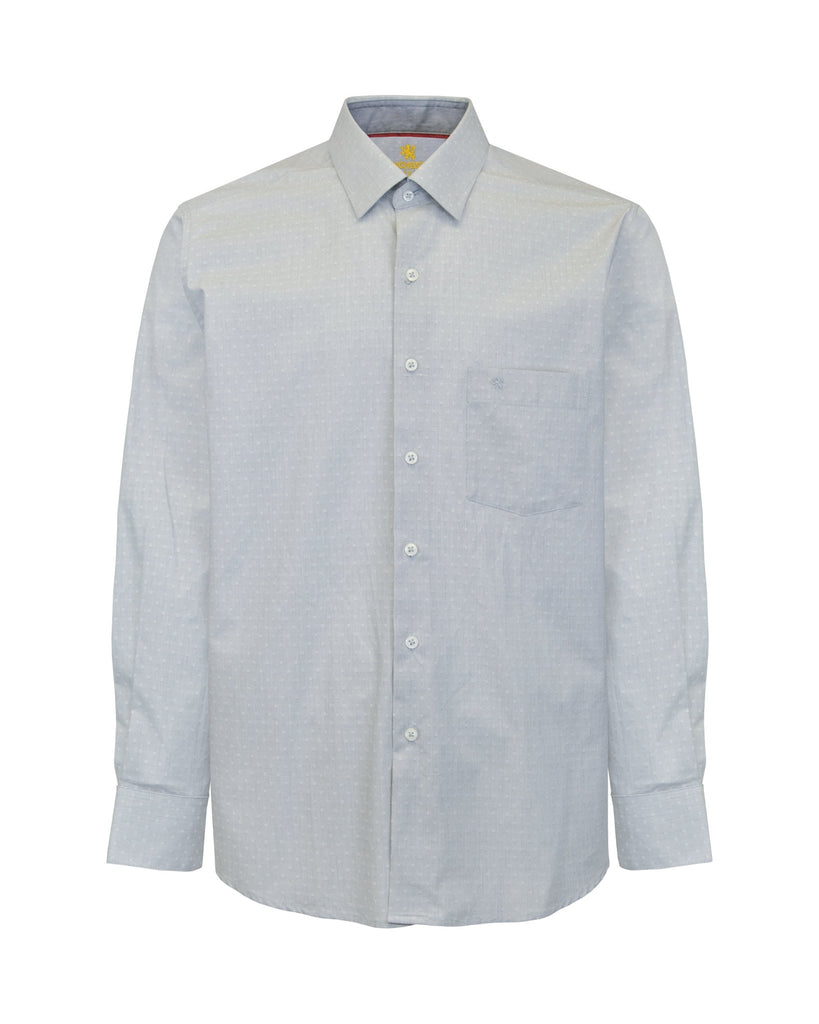Manchester Camisa de Vestir Elite Patrón Sutil 100% Algodón Manga Larga - Manchester