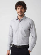 Manchester Camisa de Vestir Elite Patrón Sutil 100% Algodón Manga Larga - Manchester