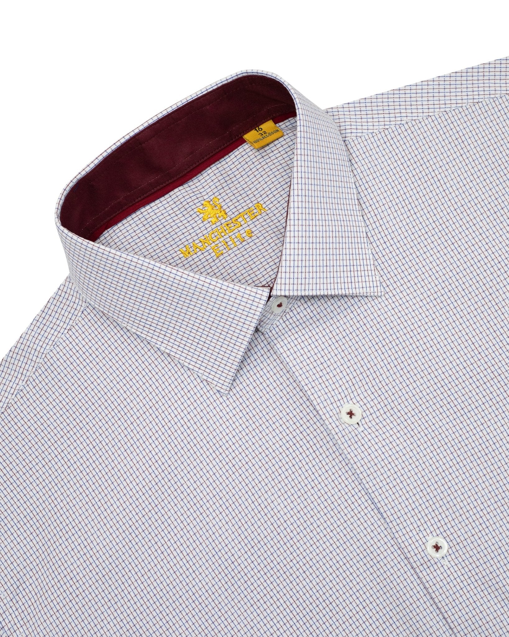 Manchester Camisa de Vestir Elite Regular Fit 100% Algodón Manga Larga - Manchester