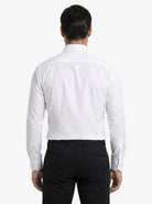 Manchester Camisa de Vestir en Algodón-Poliéster color blanco para hombre