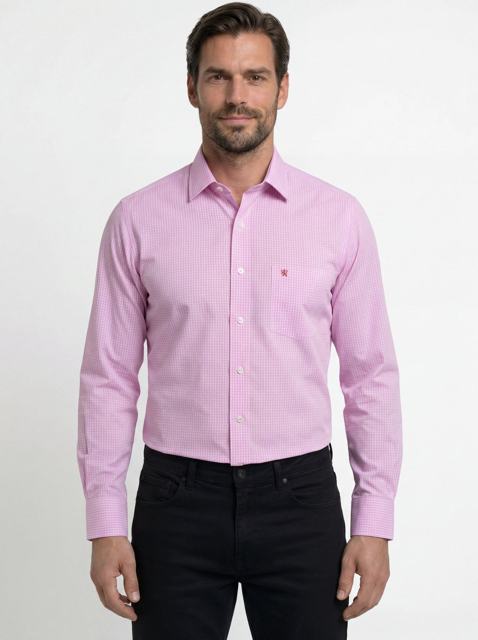 Manchester Camisa de Vestir en Algodón Puro: Regular Fit, Cuello Roma y Puño Ejecutivo - Manchester