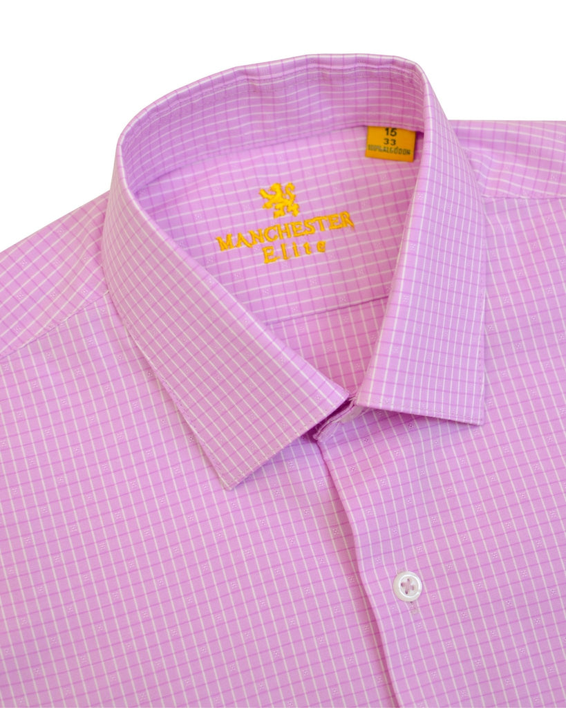 Manchester Camisa de Vestir en Algodón Puro: Regular Fit, Cuello Roma y Puño Ejecutivo - Manchester