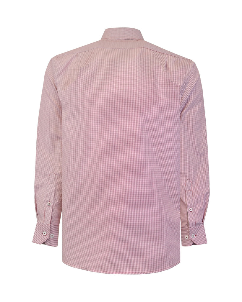 Manchester Camisa de Vestir Estampado Cuadricular en Algodón - Poliéster - Manchester