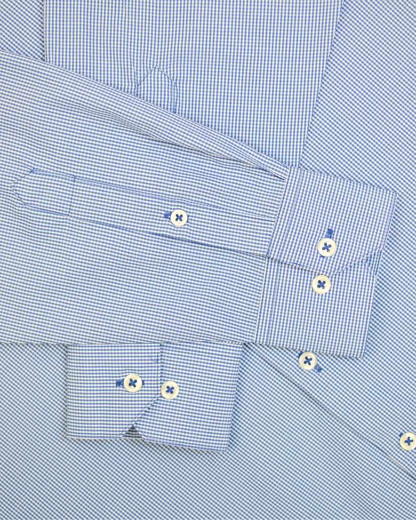 Manchester Camisa de Vestir Estampado Cuadricular en Algodón - Poliéster - Manchester