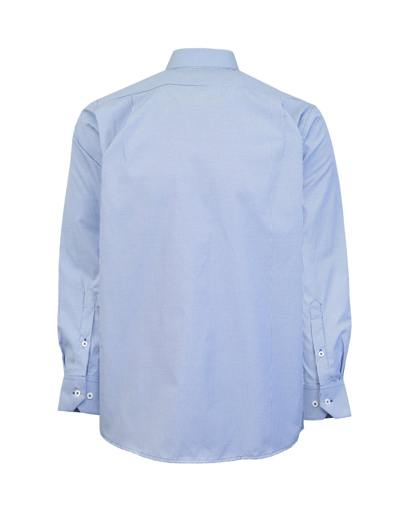 Manchester Camisa de Vestir Estampado Cuadricular en Algodón - Poliéster - Manchester