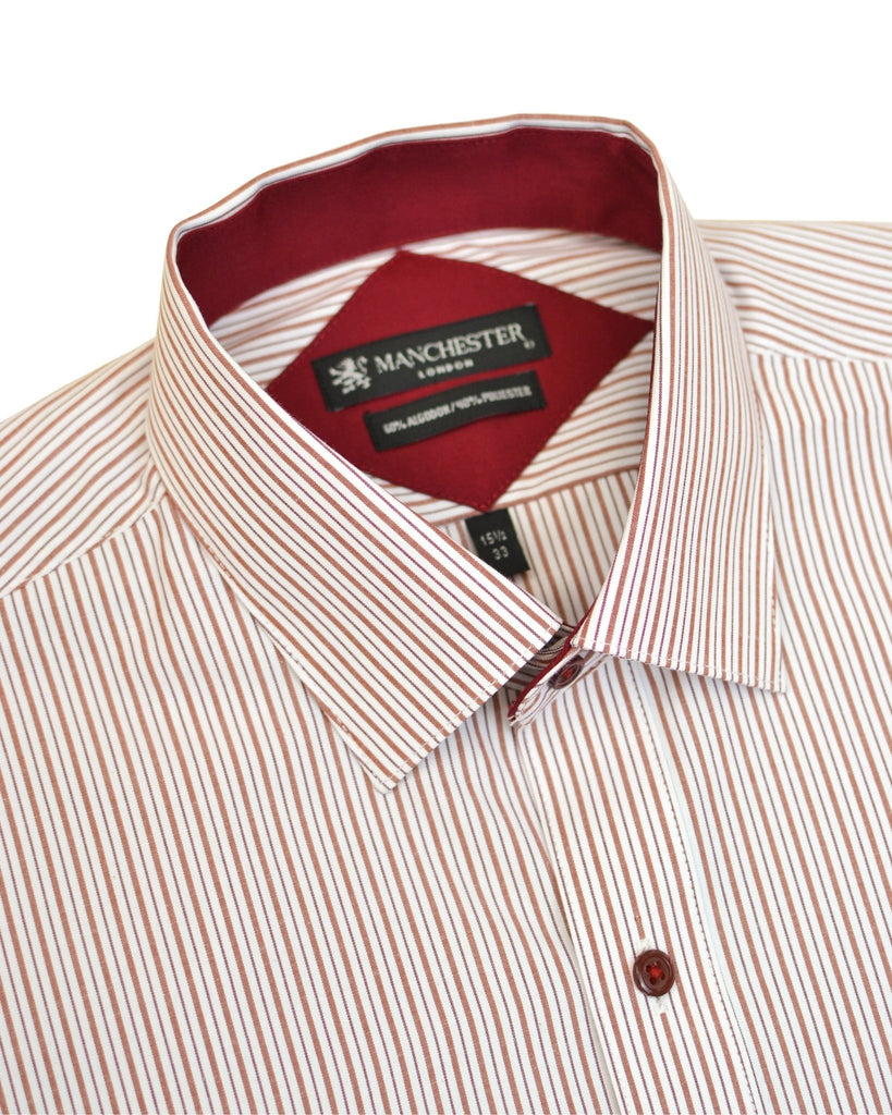 Manchester Camisa de Vestir Estampado de Líneas - Manchester